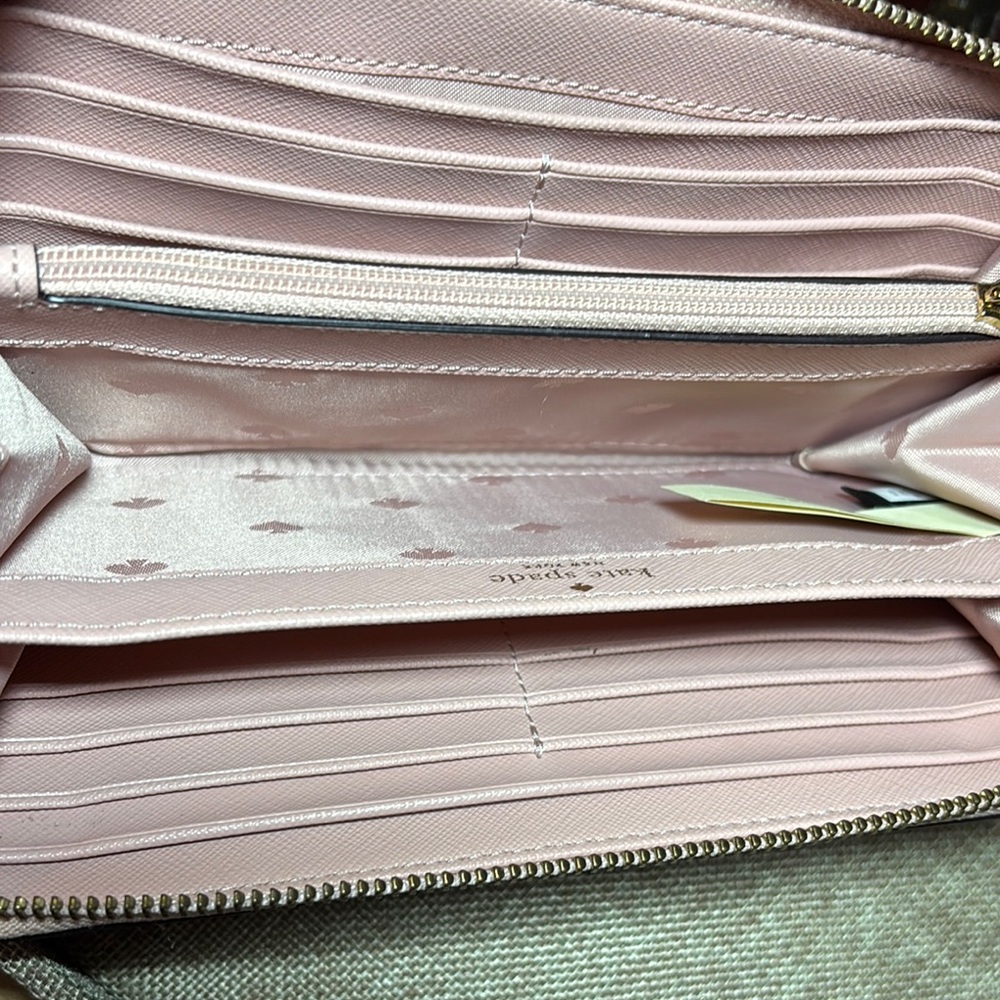 kate spade New York Pink Flamingos By The Pool Lacey Wallet 7.5”Lx4”Hx1.25”W - Picture 15 of 17